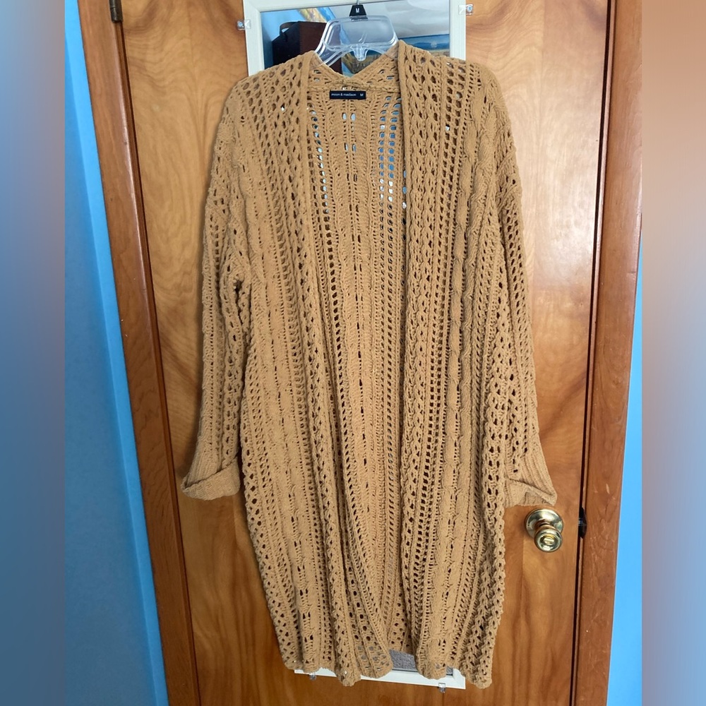 Long mustard color cardigan. Excellent condition